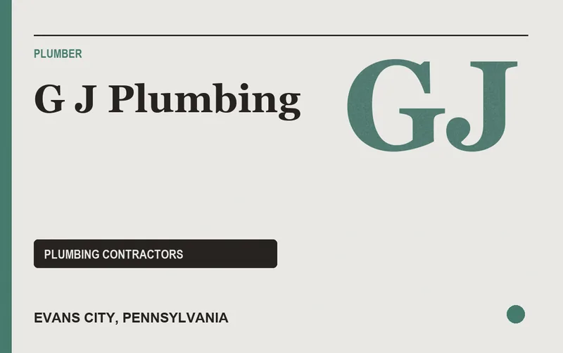 G J Plumbing in Evans City, Pennsylvania