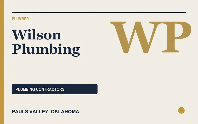 Wilson Plumbing in Pauls Valley, Oklahoma