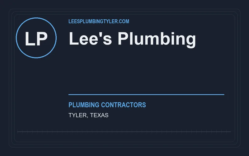 Lee's Plumbing in Tyler, Texas