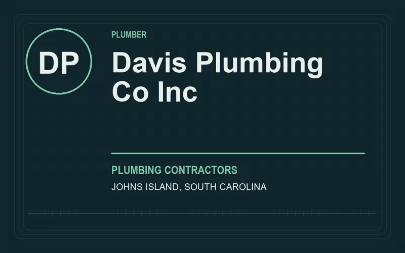 Davis Plumbing Co Inc in Johns Island, South Carolina