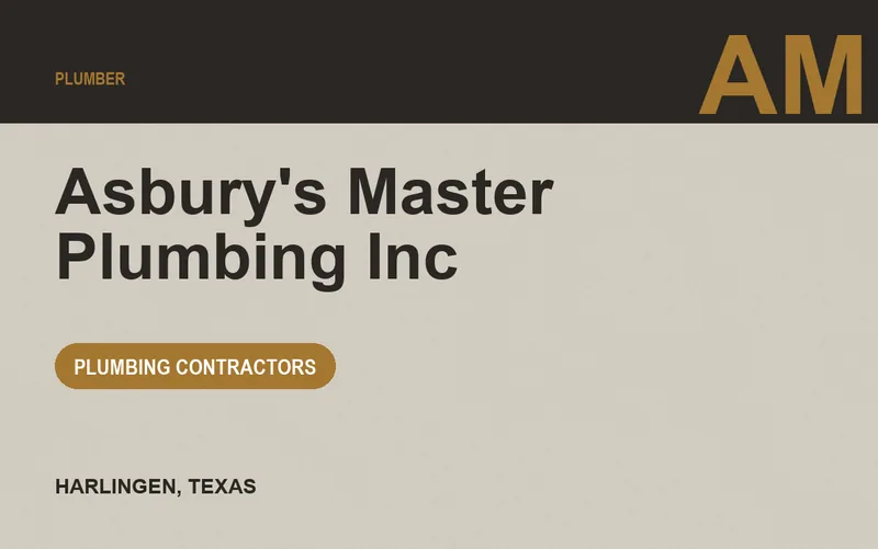 Asbury's Master Plumbing Inc in Harlingen, Texas