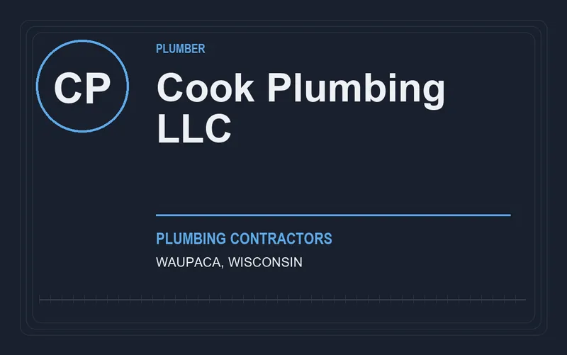 Cook Plumbing LLC in Waupaca, Wisconsin