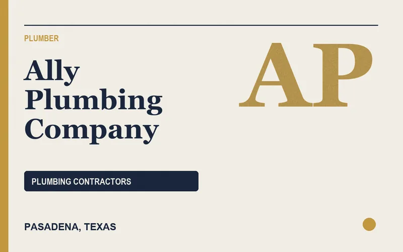 Ally Plumbing Company in Pasadena, Texas