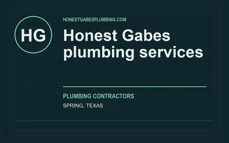 Honest Gabes plumbing services in Spring, Texas