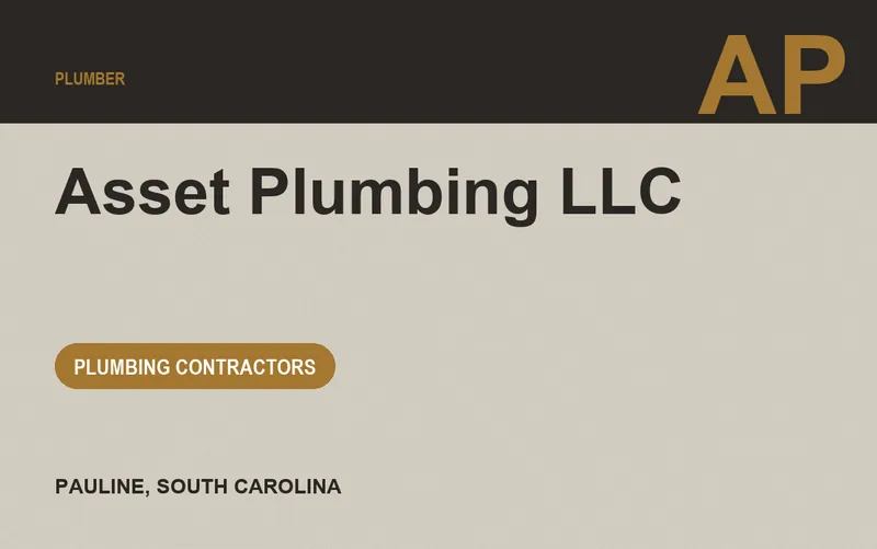 Asset Plumbing LLC in Pauline, South Carolina