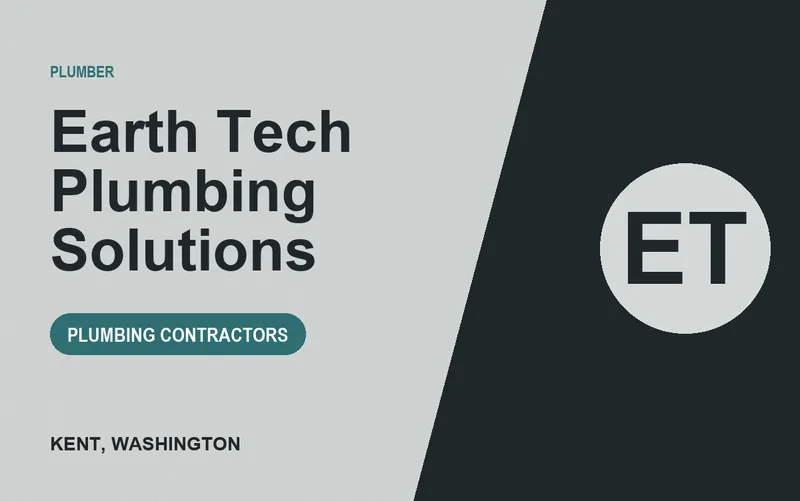 Earth Tech Plumbing Solutions in Kent, Washington