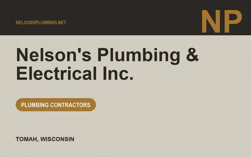 Nelson's Plumbing & Electrical Inc. in Tomah, Wisconsin