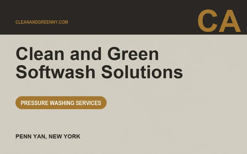 Clean and Green Softwash Solutions in Penn Yan, New York