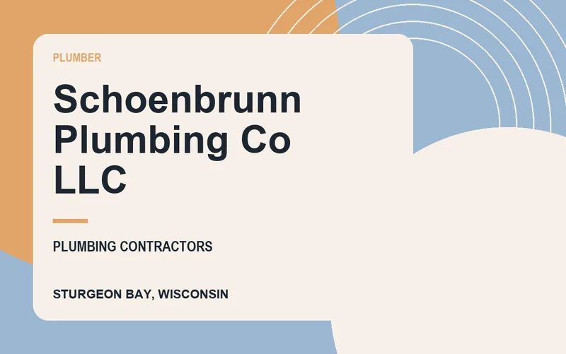 Schoenbrunn Plumbing Co LLC in Sturgeon Bay, Wisconsin