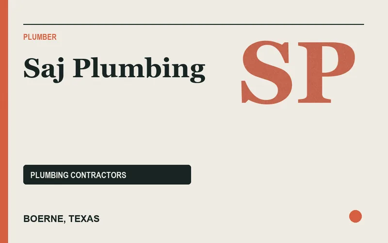 Saj Plumbing in Boerne, Texas