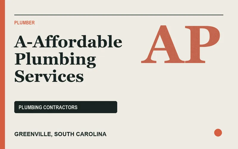 A-Affordable Plumbing Services in Greenville, South Carolina