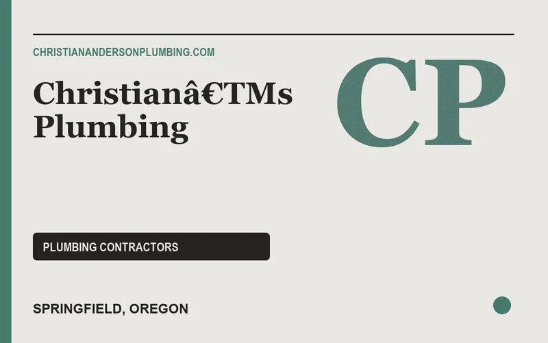 Christianâ€TMs Plumbing in Springfield, Oregon