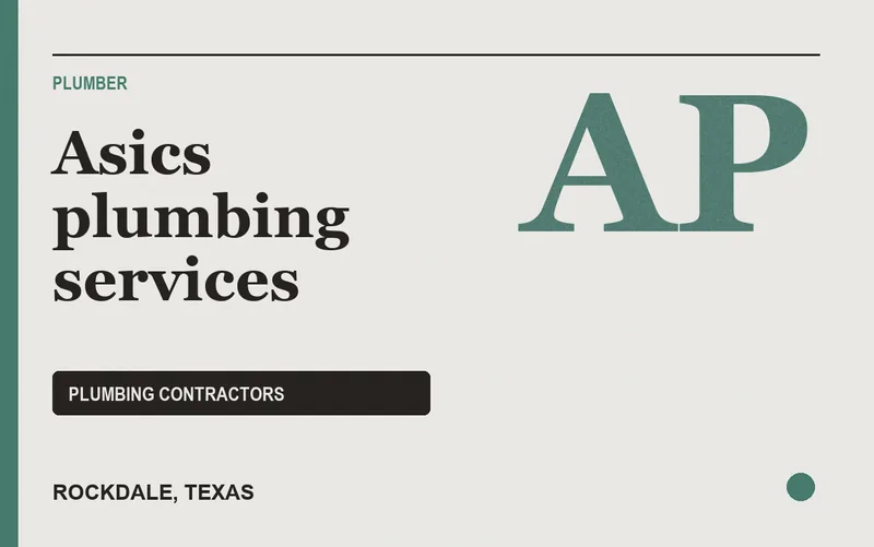 Asics plumbing services in Rockdale, Texas
