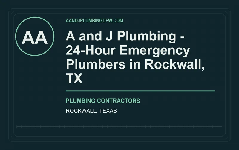 A and J Plumbing - 24-Hour Emergency Plumbers in Rockwall, TX in Rockwall, Texas
