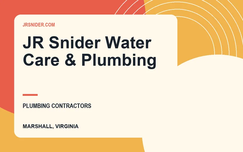 JR Snider Water Care & Plumbing in Marshall, Virginia
