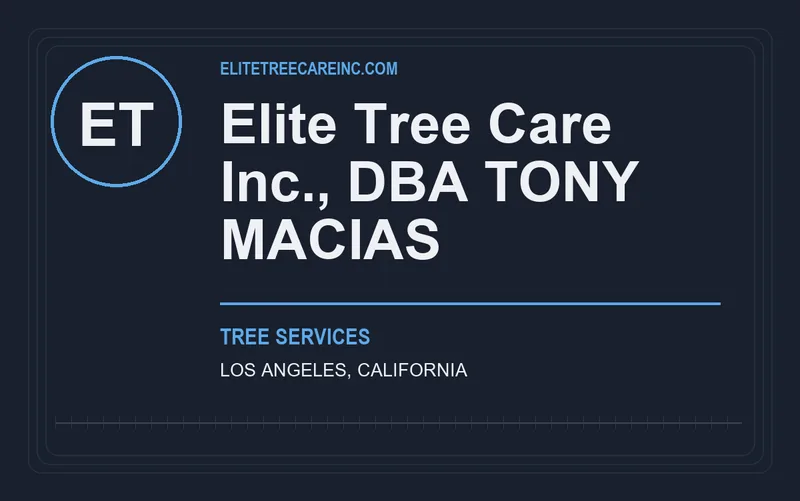 Elite Tree Care Inc., DBA TONY MACIAS in Los Angeles, California