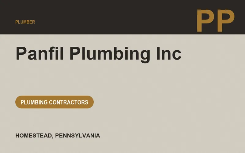 Panfil Plumbing Inc in Homestead, Pennsylvania