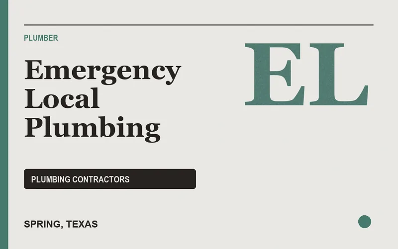 Emergency Local Plumbing in Spring, Texas