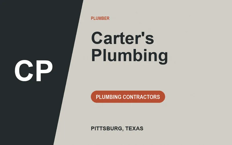 Carter's Plumbing in Pittsburg, Texas