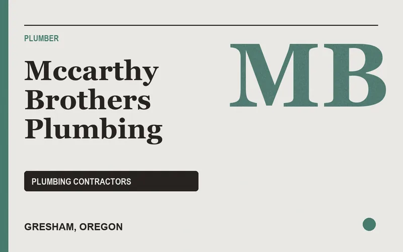 Mccarthy Brothers Plumbing in Gresham, Oregon