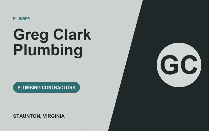 Greg Clark Plumbing in Staunton, Virginia