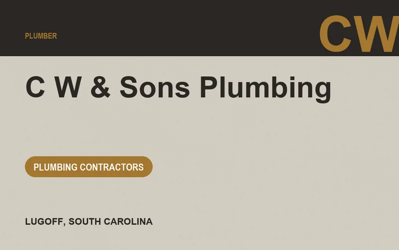 C W & Sons Plumbing in Lugoff, South Carolina