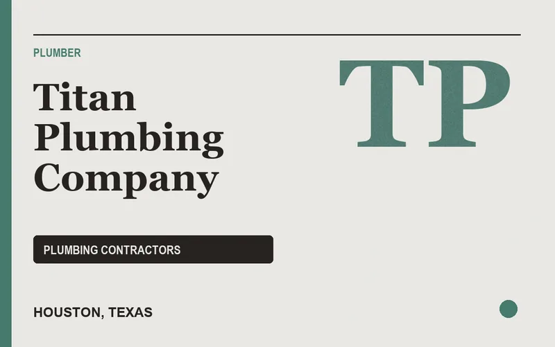 Titan Plumbing Company in Houston, Texas