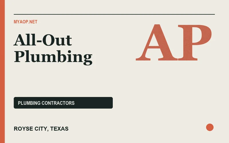 All-Out Plumbing in Royse City, Texas