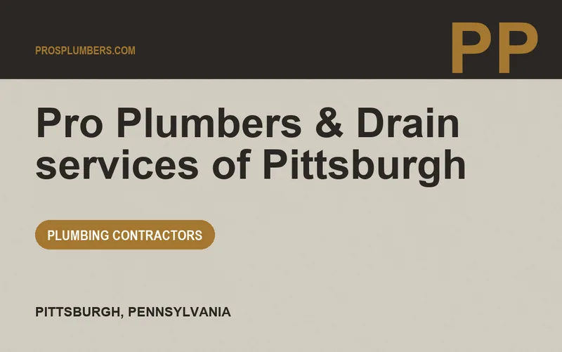 Pro Plumbers & Drain services of Pittsburgh in Pittsburgh, Pennsylvania