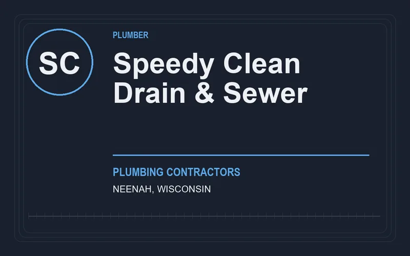 Speedy Clean Drain & Sewer in Neenah, Wisconsin