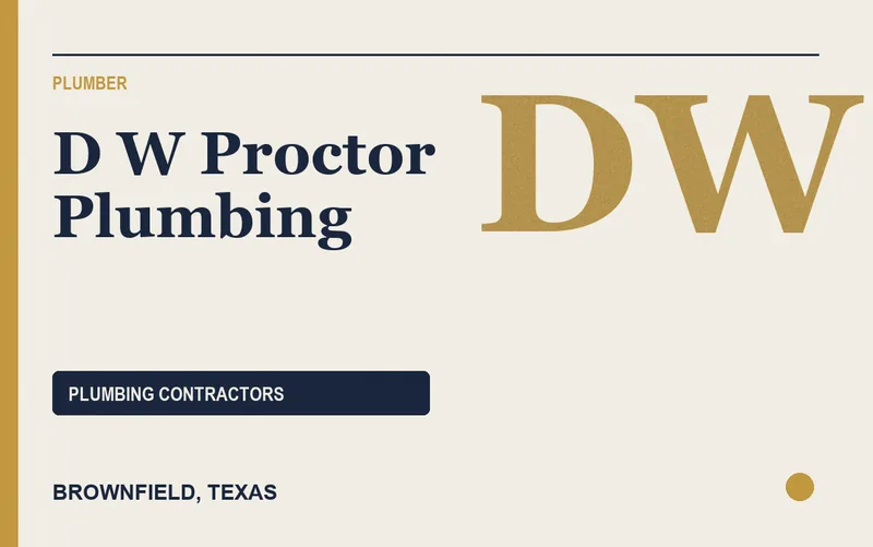 D W Proctor Plumbing in Brownfield, Texas