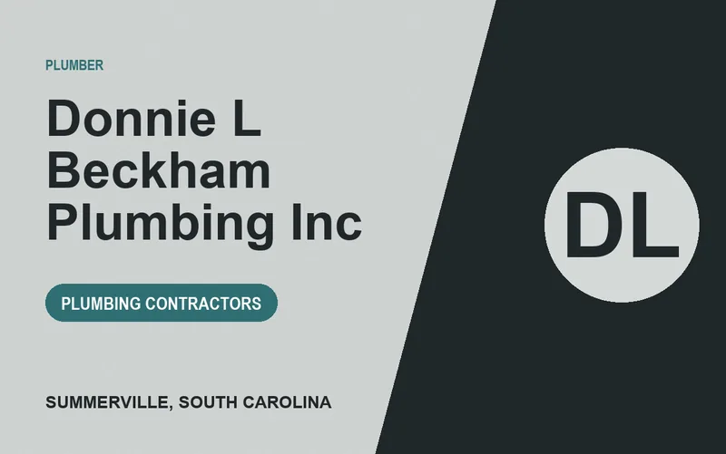 Donnie L Beckham Plumbing Inc in Summerville, South Carolina