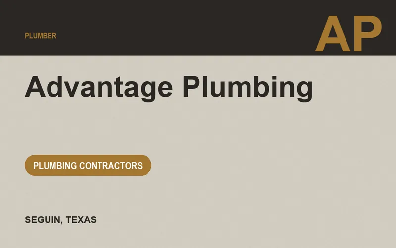 Advantage Plumbing in Seguin, Texas