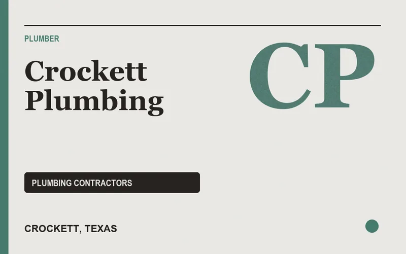 Crockett Plumbing in Crockett, Texas