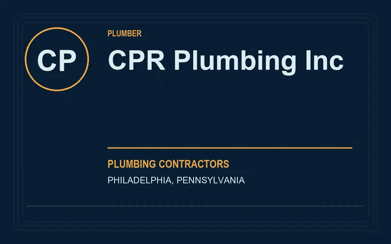 CPR Plumbing Inc in Philadelphia, Pennsylvania