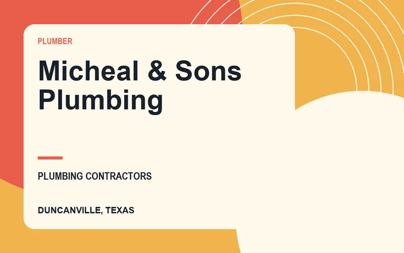 Micheal & Sons Plumbing in Duncanville, Texas