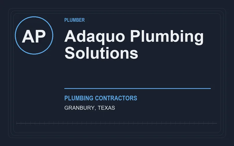 Adaquo Plumbing Solutions in Granbury, Texas