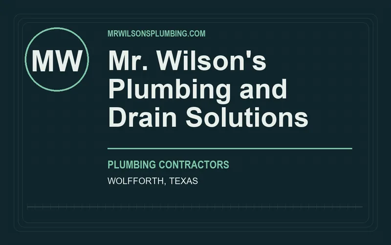 Mr. Wilson's Plumbing and Drain Solutions in Wolfforth, Texas