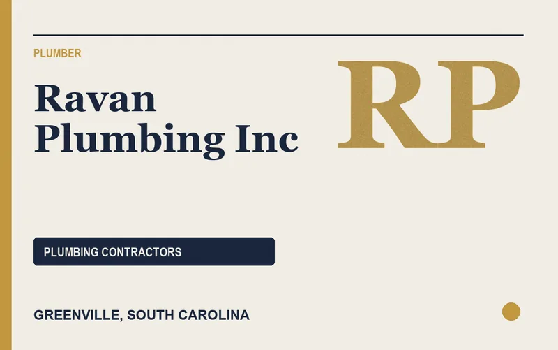 Ravan Plumbing Inc in Greenville, South Carolina