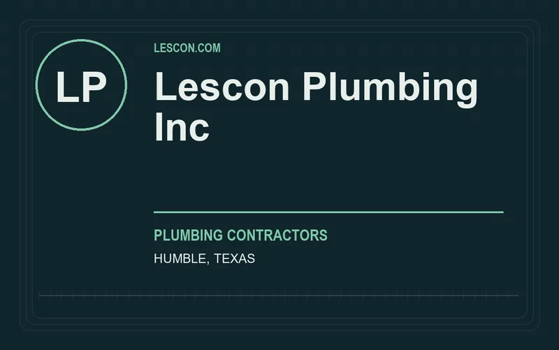 Lescon Plumbing Inc in Humble, Texas