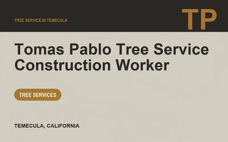 Tomas Pablo Tree Service Construction Worker in Temecula, California