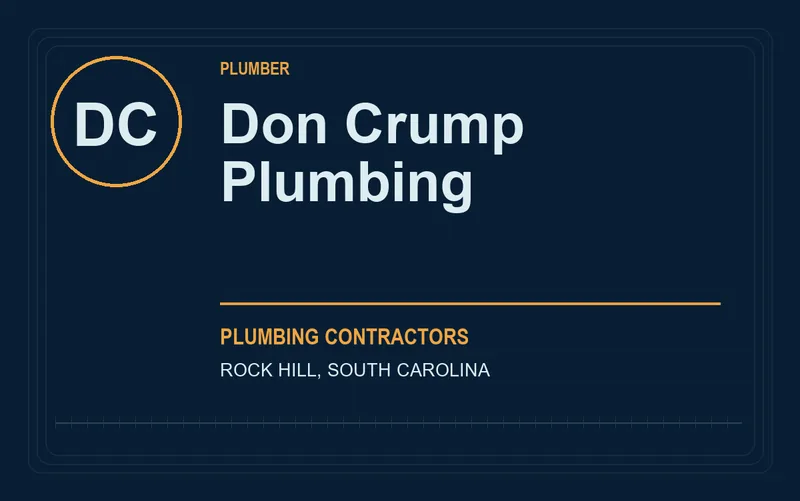 Don Crump Plumbing in Rock Hill, South Carolina