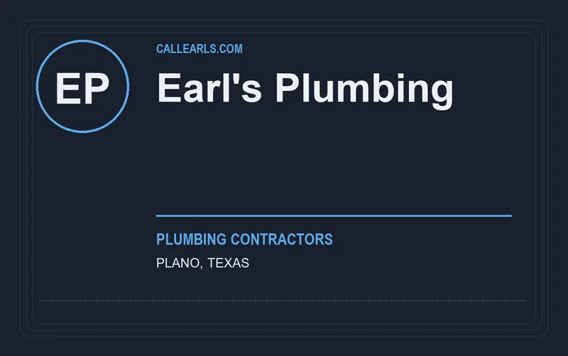 Earl's Plumbing in Plano, Texas