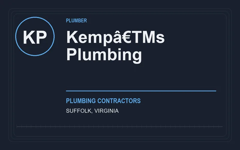 Kempâ€TMs Plumbing in Suffolk, Virginia