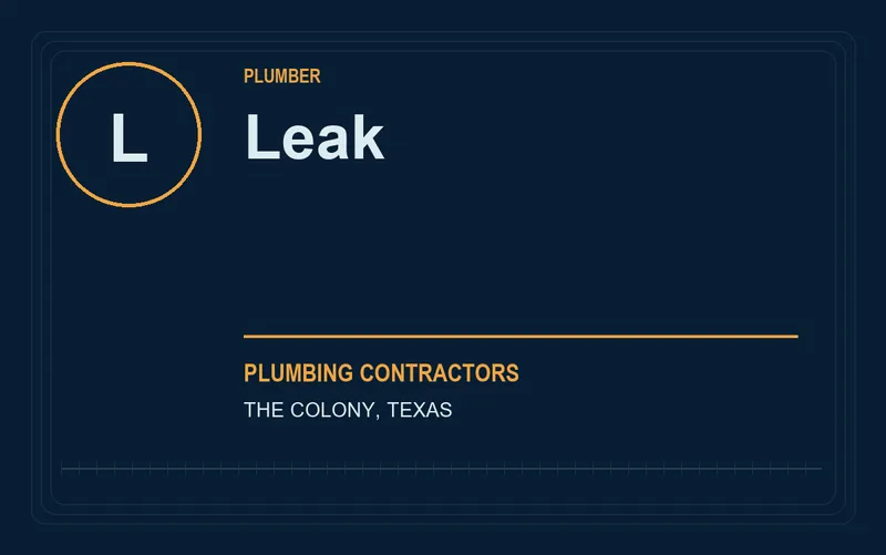 Leak in The Colony, Texas