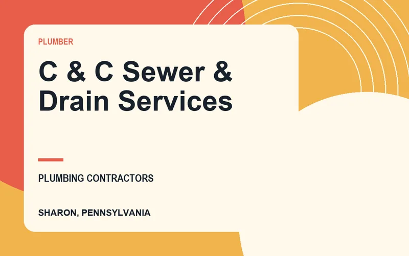 C & C Sewer & Drain Services in Sharon, Pennsylvania