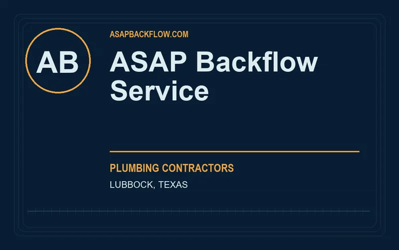 ASAP Backflow Service in Lubbock, Texas