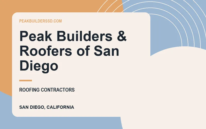 Peak Builders & Roofers of San Diego in San Diego, California