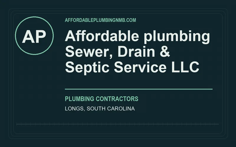 Affordable plumbing Sewer, Drain & Septic Service LLC in Longs, South Carolina