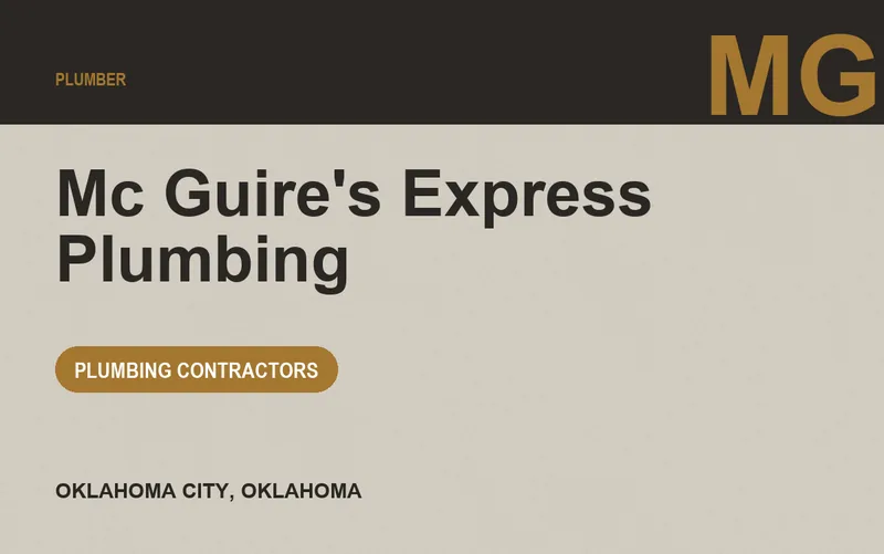 Mc Guire's Express Plumbing in Oklahoma City, Oklahoma